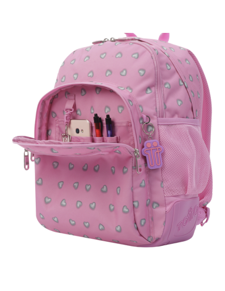 Totto Mochila Infantil Rosa Corazones Bolsillos Ma04eco029-2120n-7iu