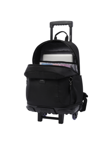 Totto Mochila Escolar Con Ruedas Grande Negra - Trik Ma03tki003-22200-n01