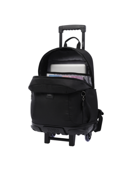 Totto Mochila Escolar Con Ruedas Grande Negra - Trik Ma03tki003-22200-n01
