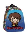 Harry Potter Mochila Escolar 3d Azul Multicolor 27 X 33 X 10 Cm