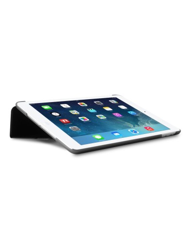 Puro Zeta Slim - Funda trasera con cierre magnético y función soporte para Apple iPad Air 2, transparente y negro: Puro: Kiwiku