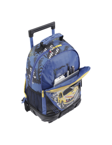 Totto Mochila Escolar Con Ruedas Mediana Carreras de Coches Mj03vlc005-2310-6j7m