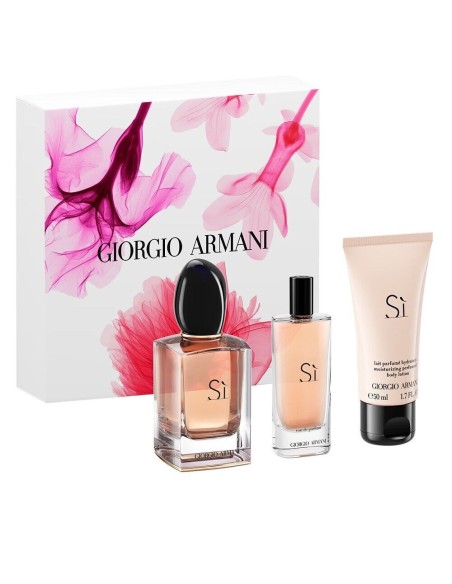 Set De Regalo Giorgio Armani Si - Perfume, Loción Corporal Y Tamaño De Viaje