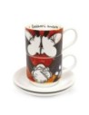 Egan Set de 2 Tazas de Espresso Apilables 101 Dálmatas Cerámica