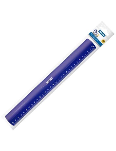 milan_regla_flexible_y_resistente_30_cm_azul_translúcido_serie_acid_8411574064695_oferta