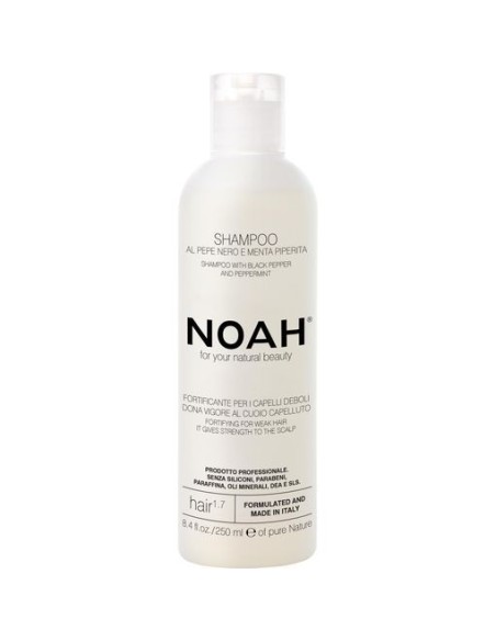 Champú Fortalecedor NOAH Para Cabello Débil Con Pimienta Negra Y Menta Piperita 250 Ml - Kiwiku