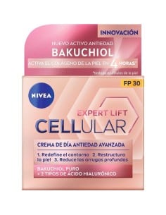 Nivea Expert Lift Cellular Crema de Día Antiedad Avanzada Spf-30 Tarro 50 Ml Con Bakuchiol Puro + 2 Tipos de Ácido Hialurónico