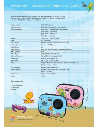 Kiwiku.com: EasyPix Aqua W318 Bubble Belle - Electrónica