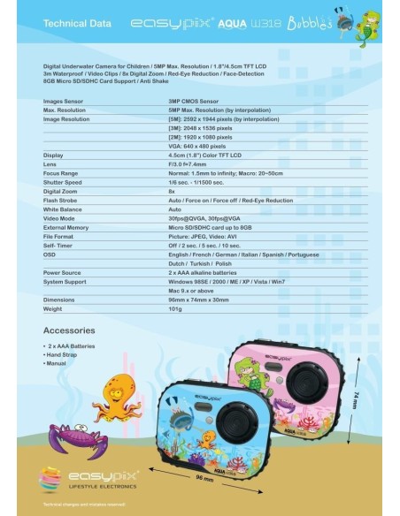 Kiwiku.com: EasyPix Aqua W318 Bubble Belle - Electrónica