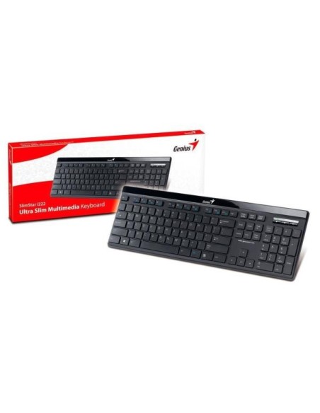 Genius - Teclado Slimstar I222 Usb Negro (teclado español QWERTY): Genius: Kiwiku.com: Informática