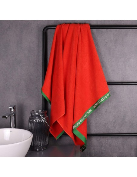 Toalla De Playa BENETTON Casa 90X160 Cm Rojo 100% Algodón Certificada | Kiwiku