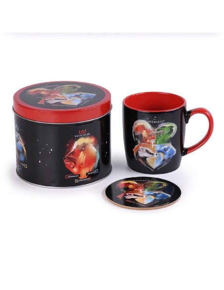 pyramid_international_lata_regalo_taza_+_posavasos_harry_potter_escudos