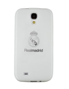 Kiwiku.com: Real Madrid RMCT001 - Funda TPU para Samsung Galaxy S4 i9500, blanco con logo plateado - Electrónica