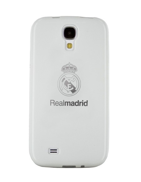 Kiwiku.com: Real Madrid RMCT001 - Funda TPU para Samsung Galaxy S4 i9500, blanco con logo plateado - Electrónica