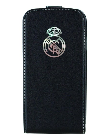 Real Madrid RMFM008 - Funda slim para Samsung Galaxy S4 i9500, negro con escudo relieve metalizado: Real Madrid: Kiwiku.com: El