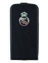 Funda slim negra escudo relieve metalizado samsung galaxy s4 i9500 real madrid