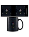 Pyramid International Taza Pac Man Tablero Con Color Interno, Diseño Retro, Cerámica, 350 Ml