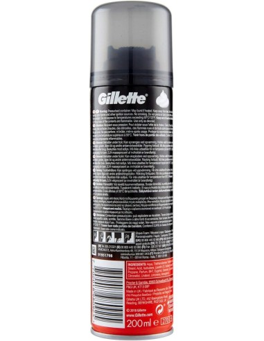 GILLETTE Espuma De Afeitar Clásica Para Hombre 200 Ml - Afeitado Suave Y Protegido