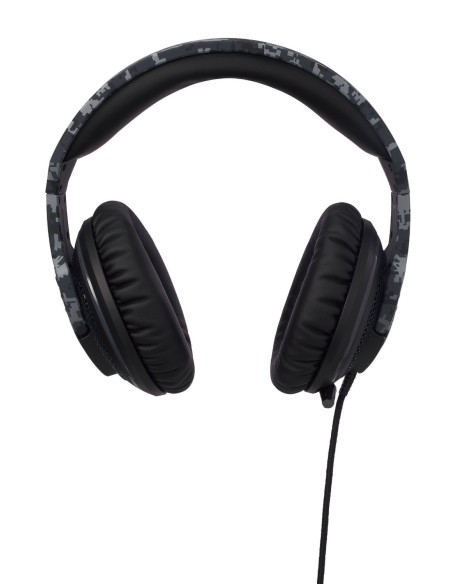 ASUS Echelon - Auricular gaming con diseño camuflaje, altavoces de neodimio de 5 0mm, conector de 3.5 mm y micrófono, negro y g