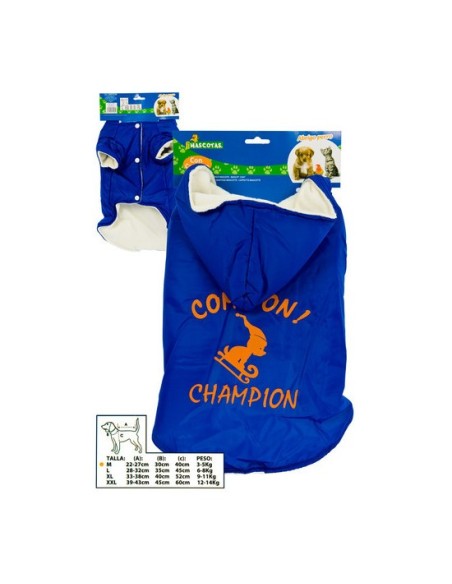 Abrigo mascota con capucha, mct mascotas