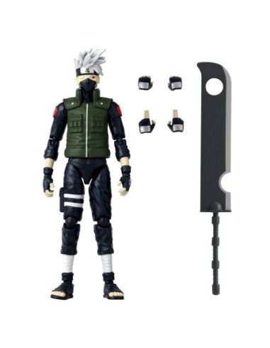 BANDAI Figura Decorativa Kakashi Hatake Anime Heroes Naruto Shippuden 17 Cm Articulada Con Accesorios
