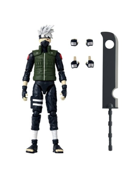 BANDAI Figura Decorativa Kakashi Hatake Anime Heroes Naruto Shippuden 17 Cm Articulada Con Accesorios