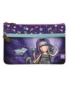 Safta Estuche Escolar Gorjuss Fairground Up And Away Morado Con Bolsillo Delantero y Cremallera