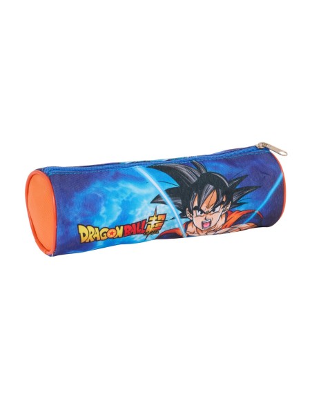 Estuche Escolar Cilíndrico Dragon Ball Azul Naranja Infantil | SAFTA