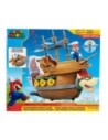 Jakks Pacific Playset Deluxe Aeronave Bowser Super Mario Nintendo Con Figura de 6 Cm y Accesorios Móviles