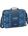 Safta Portadocumentos Blackfit8 Retro 6 L Azul Marino Con Bandolera Ajustable