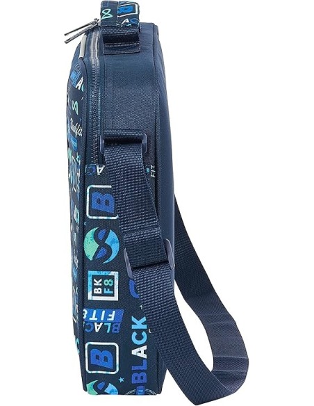 Portadocumentos SAFTA Blackfit8 Retro 6 L Azul Marino Con Bandolera Ajustable - Kiwiku