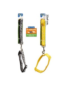 Correa perro con collar colores surtidos, mct mascotas