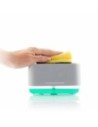 Innovagoods Dispensador de Jabón 2 en 1 para Fregadero Pushoap Kitchen Clean 330 Ml Gris y Verde