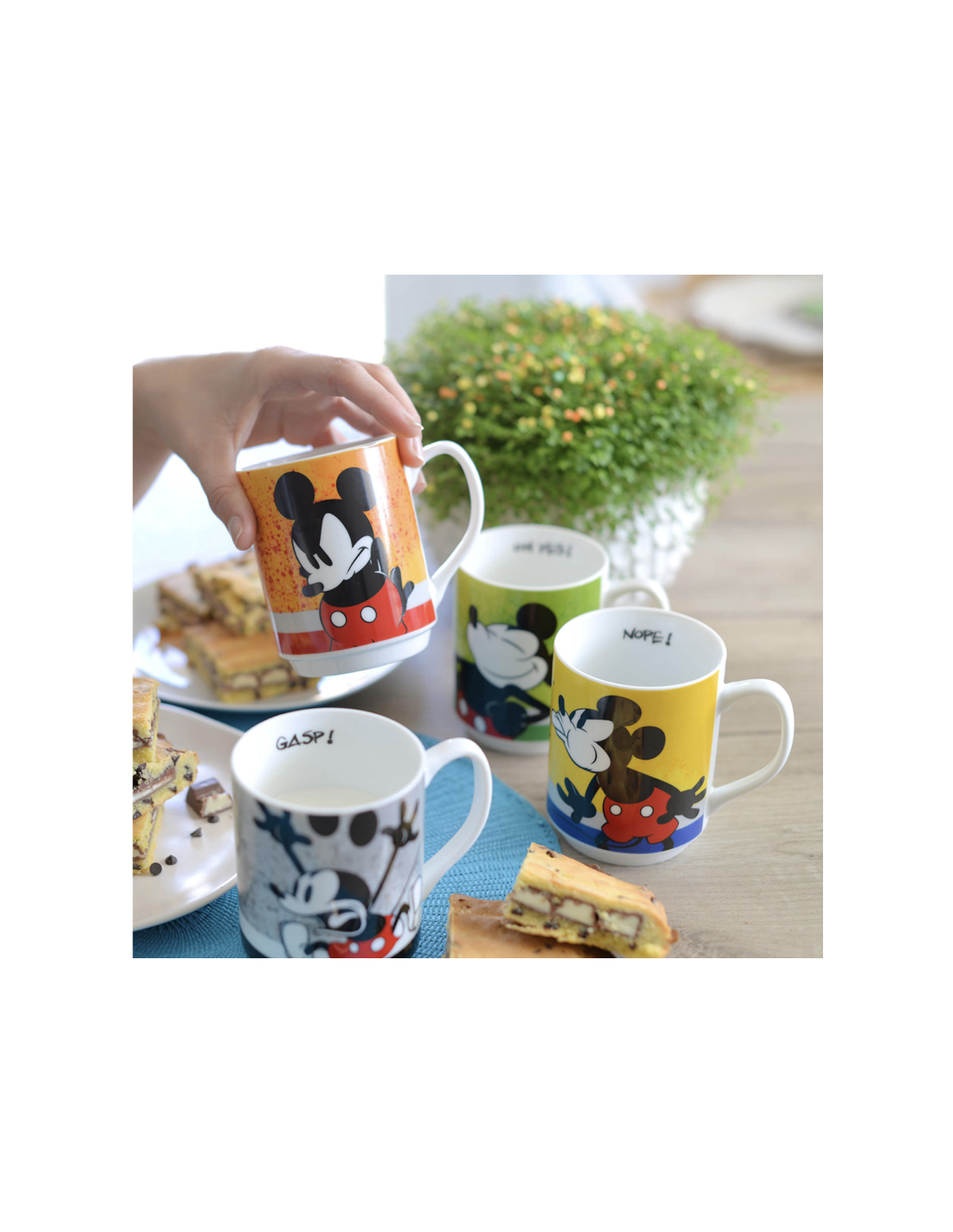 Egan Mug In Porcellana Mickey Graffiti – Tazza Collezione Disney, Lavabile In Lavastoviglie, Design Made In Italy