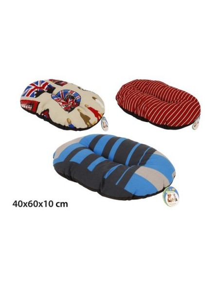 Almohada acolchada de fibra para mascotas modelos surtidos, mct mascotas, 40x60cm.