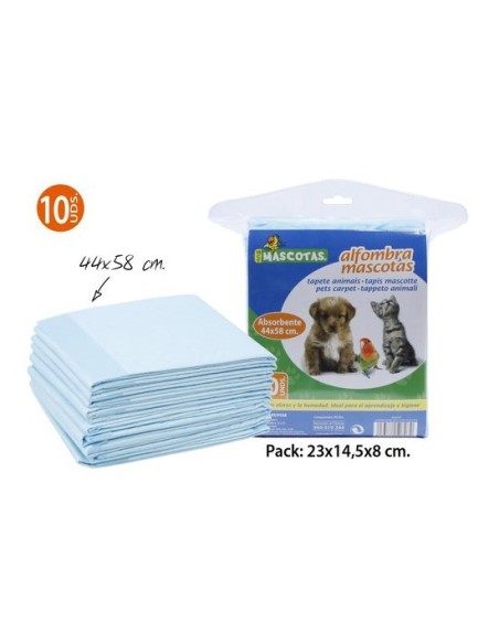 Alfombra absorbente mascotas 44x58cm, mct mascotas, 10uds.