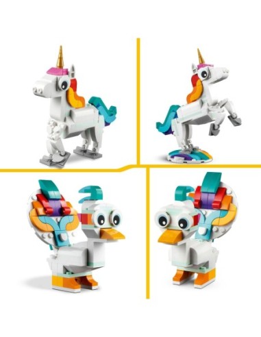 LEGO Creator 31140 Unicornio Mágico 3 En 1 - Set De Construcción Multicolor