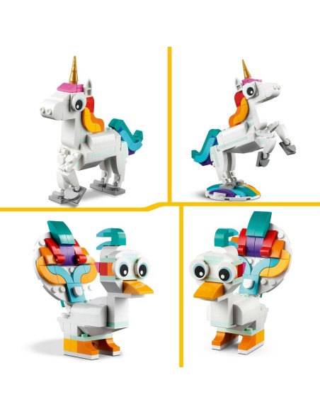 LEGO Creator 31140 Unicornio Mágico 3 En 1 - Set De Construcción Multicolor