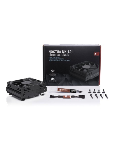 Ventilador CPU Noctua NH-L9i Chromax Black Bajo Perfil Para Socket Intel 1150/1151/1155/1156/1200 - Kiwiku