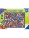 Ravensburger Puzle Super Zings 100 Piezas para Niños, 49x36 Cm, Antirreflectante, Material Reciclado