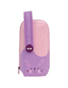 milan_estuche_escolar_kit_4_estuches_con_contenido_serie_especial_fun_animals_violeta_8411574101550_oferta