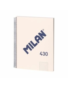 milan_libreta_con_espiral_a4_48h_papel_95gr_cuadriculado_5x5mm_serie_1918_beige_8411574104827_oferta