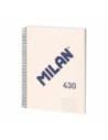 Milan Libreta Con Espiral A4 48h Papel 95gr Cuadriculado 5x5mm Serie 1918 Beige