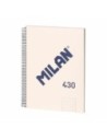Milan Libreta Con Espiral A4 80h Papel 95gr Pautado 1 Línea 7mm Serie 1918 Beige