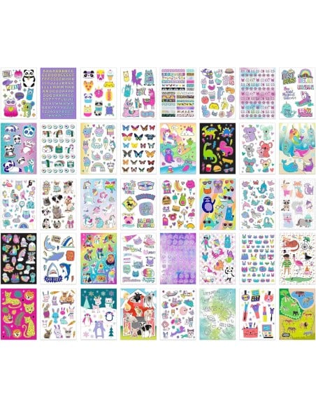 Set De Pegatinas FASHION Angels 1000+ Animal Stickers Para Niños - Manualidades Creativas  