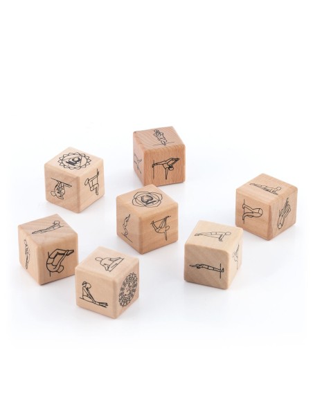 Juego De Dados De Yoga Anandice INNOVAGOODS 7 Piezas De Madera - Kiwiku