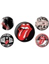 Pyramid International - Juego de Chapas the Rolling Stones Clásicos - 1 de 38 mm y 4 de 25 mm - Licencia Oficial