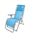 Aktive Tumbona Textileno Azul 160 X 76 X 52 Cm