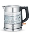 Severin Hervidor de Agua de Cristal Wk 3468, 1 Litro, Conexión Inalámbrica, Filtro Antical, Acero Inoxidable/negro