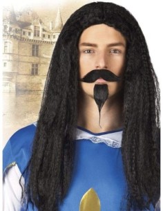 boland_peluca_mosquetero_gerard_con_bigote_y_barba_para_hombre_color_negro_talla_Única_8712026857996_oferta 2